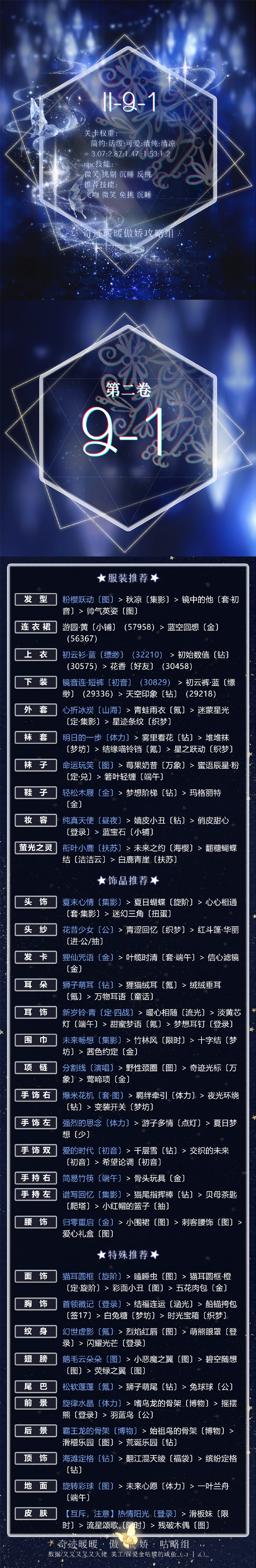 奇迹暖暖第二卷9-1如何搭配_奇迹暖暖第二卷9-1高分搭配攻略